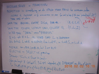 whiteboard notes on promotion