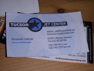 Tucson Jet Center card