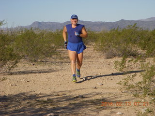 358 98d. Alamo Lake run - Adam running