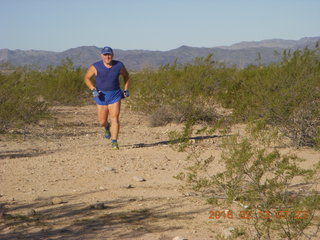 361 98d. Alamo Lake run - Adam running