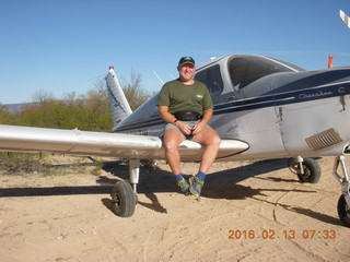 Adam and N8377W at Alamo Lake