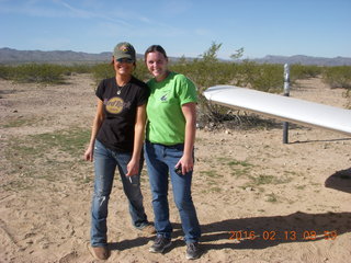 Laura and N8377W at Alamo Lake