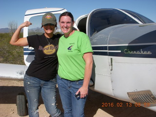 Laura and N8377W at Alamo Lake