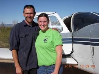 372 98d. David and Laura and N8377W at Alamo Lake