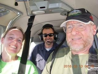 1605 98d. Laura and David and Adam flying in N8377W