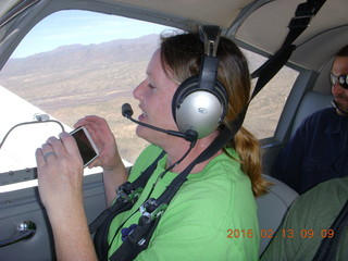 1606 98d. Laura flying in N8377W at Alamo Lake