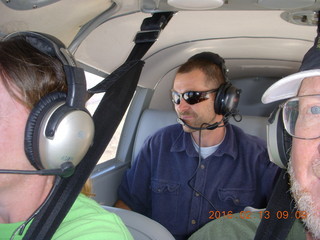 David in the back seat of N8377W