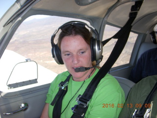 1608 98d. Laura flying in N8377W at Alamo Lake