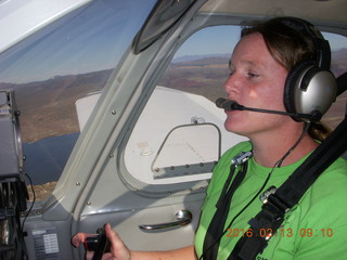 1610 98d. Laura flying N8377W at Alamo Lake