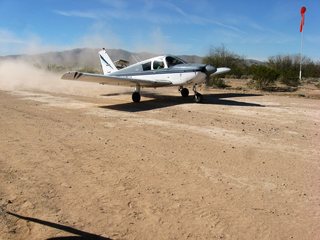 Alamo Lake pictures - N8377W taking off