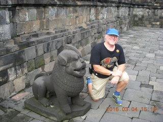 174 994. Indonesia - Borobudur temple - lion/dog with Adam