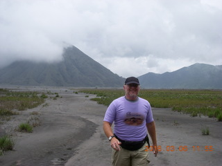 194 996. Indonesia - Mighty Mt. Bromo - Sea of Sand - Adam running