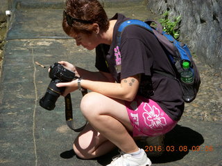 Indonesia - Bantimurung Water Park - she's taking a picture of butterflies