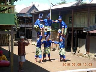 157 998. Indonesia village - dancers /acrobats