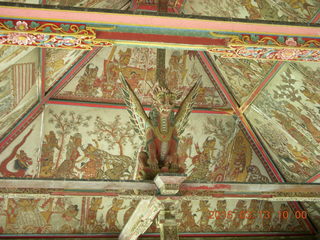 117 99d. Indonesia - Bali - temple at Klungkung - ceiling with gargoyle