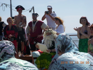 Volendam - King Neptune visit - pirate flag