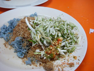 Malaysia - Kuala Lumpur food tour - blue rice