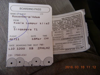 KL airport - boarding pass
