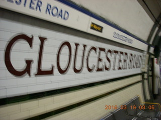 London tube ride - Gloucester Road station