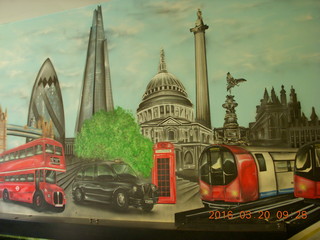 London breakfast restaurant mural