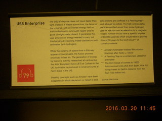 London Science Museum - USS Enterprise sign