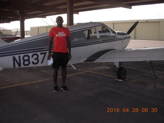 Young International airstrip - my airplane N8377W