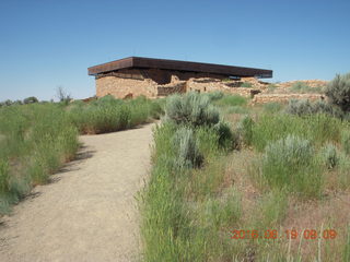 drive to ancient dwellings - overlook - Karen and Adam