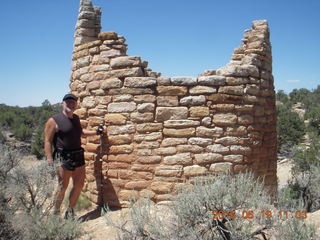 drive to ancient dwellings- Karen, Killian, Adam