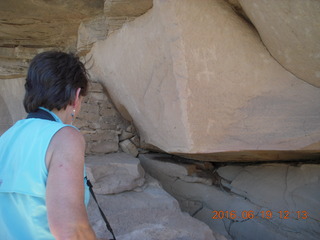 Painted Hand rock art + Karen