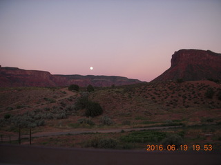 Gateway Canyon Resort - moonrise