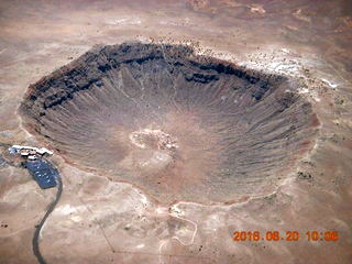 aerial - Arizona - meteor crater