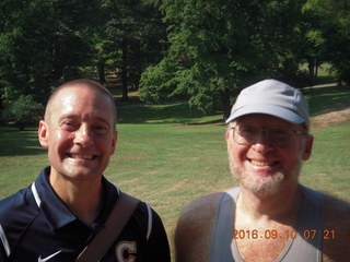 CHS-XC - Curtis Arboretum - alumni-vs-varsity - Coach Russ Wolff and Adam