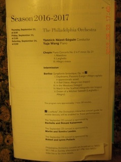 Philadelphia Orchestra program