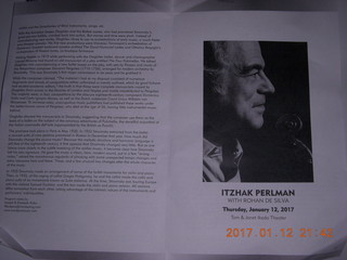 Mesa Arts - Itzhak Perlman program