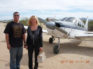 Michelle and Adam flying in N8377W Michelle, Jerome, Lilah, and N8377W