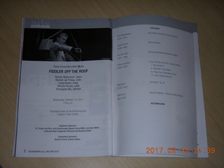 Scottsdale Program - Encounters with Great Music - Fiddler Off the Roof program