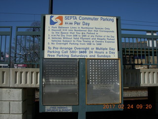 Melrose Park train station parking sign