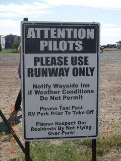 408 9mr. Alamo Lake runway sign