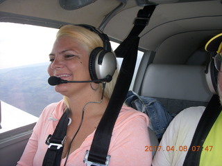 Jerome's friend Tanya flying in N8377W