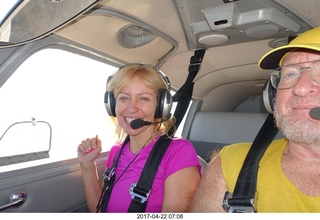 Jerome, Michelle, and Adam flying in N8377W Michelle and Adam flying in N8377W