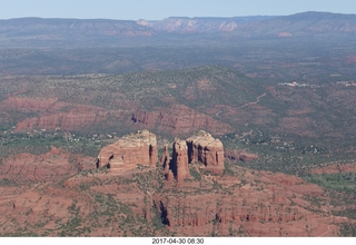 aerial mountains - Sedona - Cathedral Rock