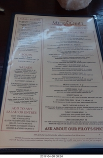 Sedona Mesa Grille menu