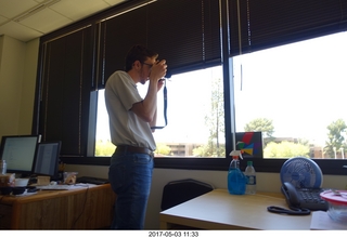 new camera -  Brian taking a picture