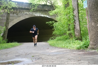 Pennypack Park run - Adam running