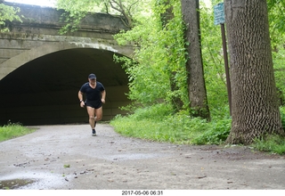 3046 9p6. Pennypack Park run - Adam running