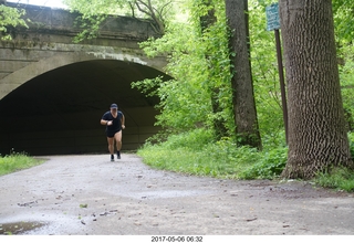 3050 9p6. Pennypack Park run - Adam running