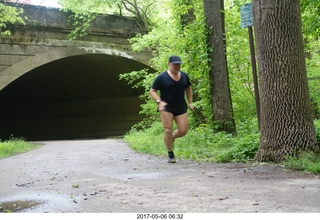 3054 9p6. Pennypack Park run - Adam running