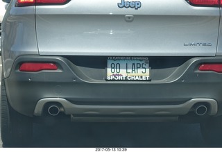 license plate (probably Jacqui's)