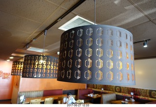 cool lamp at Indian restaurant