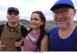 Jose, Elba, and Adam atop Thunderbird Mountain